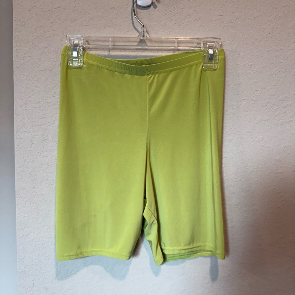 Boohoo Green/Yellow Biker Shorts